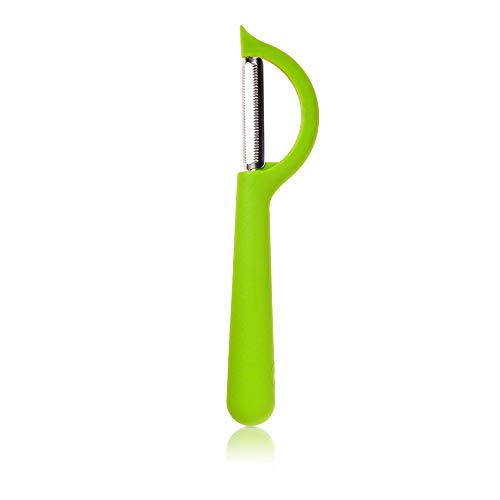 Kochblume Original Sparschäler | P-Schäler Piranha, Universalschäler, Edelstahl, spülmaschienengeeignet, in der bunten Box (Limette)