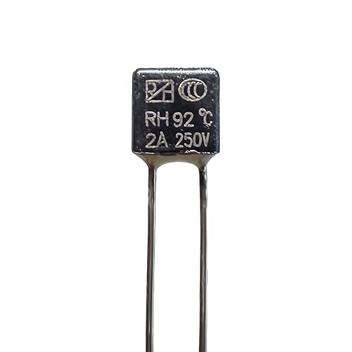 10PCS Temperature Cutoff Fuse Control Thermal Fuse 250V 2A 92°C for LED Light Overheat Protection, Non-Resettable Safety Fuse
