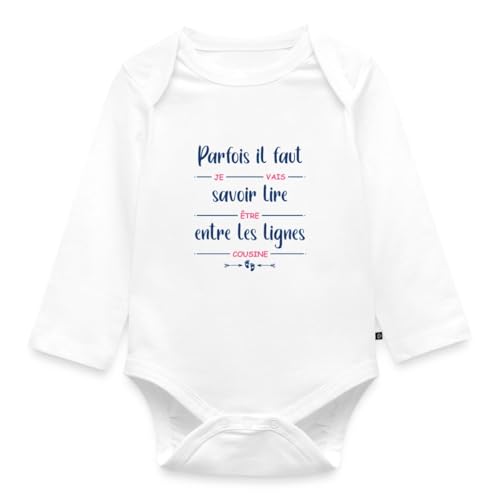 Annonce grossesse cousine au quotidien avec ce body bébé manches longues