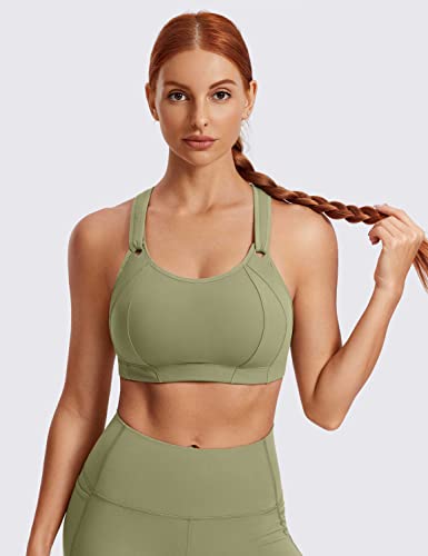 Image of SYROKAN Women's Sports Bra Front Adjustable Padded | High Impact, Racerback, Wireless, Plus Size, Full Coverage, Running Bra
