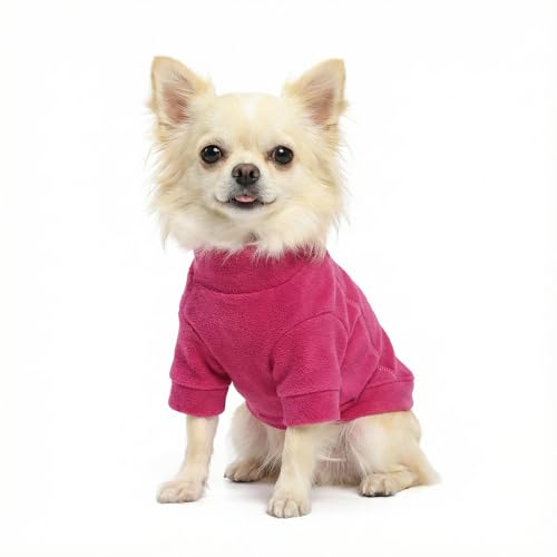 Image of Fitwarm 3 Pack Classic Fleece Sweatshirt for Small Dogs and Cats, Pullover Jumper in Pink, Rose and Baby Pink