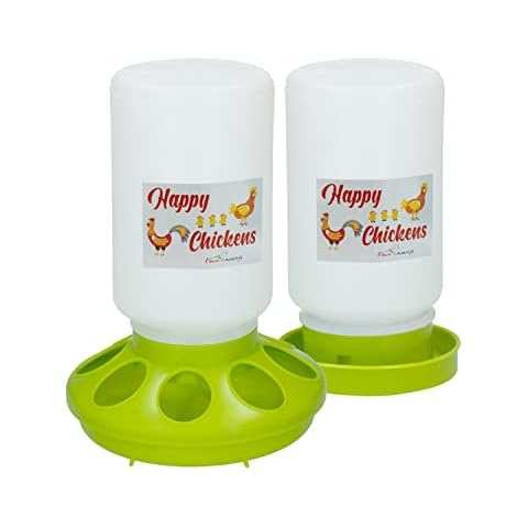 Bebedero y Comedero para Pollitos y Codornices - Pack Comedero 1Kg y Bebedero 1L Happy Chickens Cover