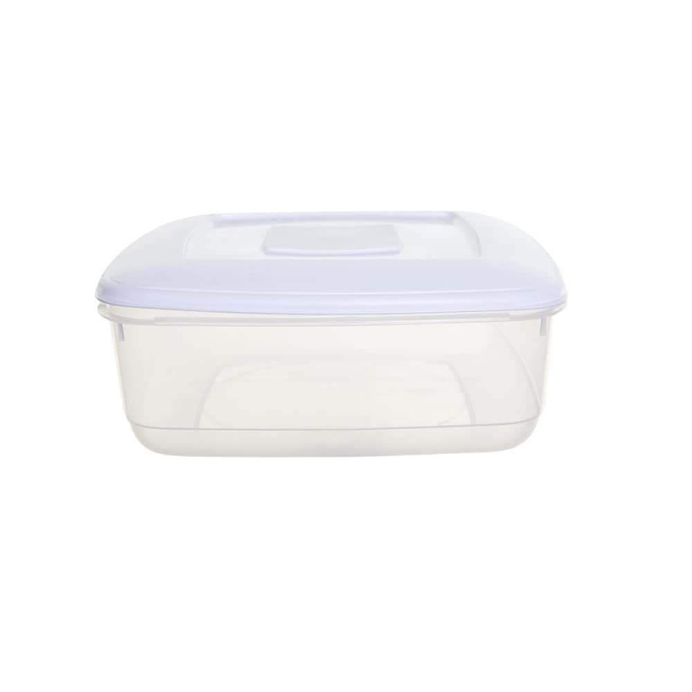 PHG Classic Plastic Food Storage Container with Lid | Durable Plastic Container for Kitchen | Airtight Freezer Container | Premium Takeaway Containers | White | 7 Litres | Pack of (1)