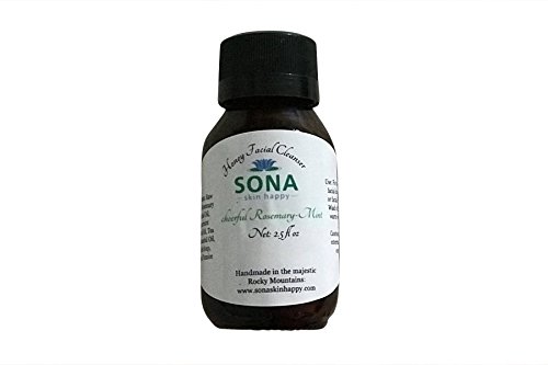 Sona Raw Honey Exfoliating Facial Cleanser | Rosemary Peppermint Tea Tree 100% Pure Essential Oils | Great For Acne Prone Skin