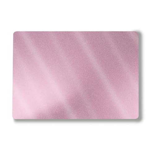 Glossy Glitter Laptop Skin Compatible with Surface Laptop 7 15" (2024) - Solid Pink - Premium 3M Vinyl Protective Wrap Decal Cover - Easy to Apply | Crafted in The USA by MightySkins