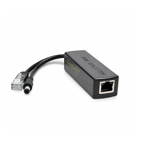 Image of Deluxe POE Splitter Active Power Over Ethernet Splitter 48V to 12V for POE Devices, Switches, IP Camera, IP Phone DEPOES1X, Black