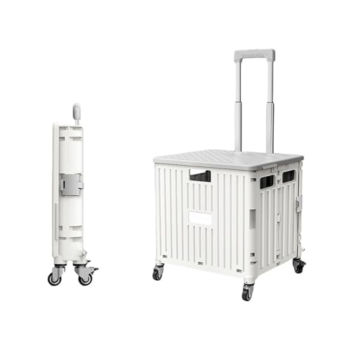 Carrito de compras resistente para subir escaleras, carrito portátil con mango telescópico y ruedas para comestibles, camping, viajes y uso en el jardín