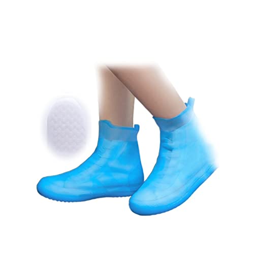 Cubrecalzados plegables antideslizantes para lluvia, botas sobrecalzado con suela resistente al desgaste para uso repetido, aptos para mujeres, hombres, niños y adolescentes (Color: C, Talla: Small) miniatura 1