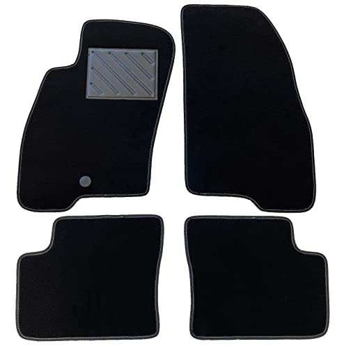 Tapis de sol pour Fiat Grande Punto 2005-2012 sur mesure, antidérapant, talonnette en caoutchouc renforcé, bouton de fixation + vis