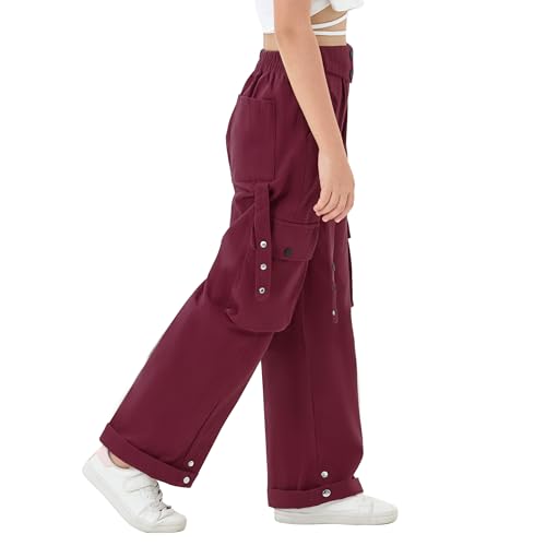 Pantalon cargo pour fille de 4 à 15 ans Rolanko avec poches amples - 2
