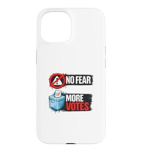 No Fear More Votes Democracy ���[�f�U�C�� �X�}�z�P�[�X iPhone 15 �p