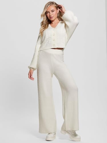 GUESS Women's Long Sleeve Cable Rylie Cardigan3