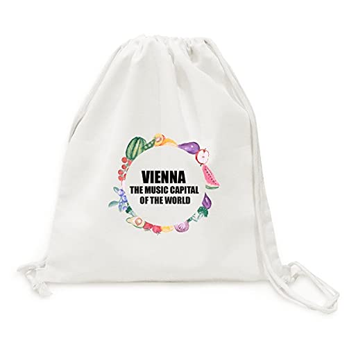 Sac en tissu pliable Vienne musique pour transporter facilement vos fruits et légumes sans plastique