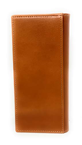 Western Genuine Leather Basketweave Longhorn Metal Concho Mens Long Bifold Wallet in 2 Color (Brown)3
