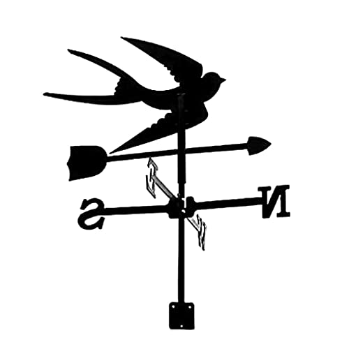 girouette de Jardin Exterieur Toit Hirondelle WEATHERVANES PEINTURATION SPÉRITÉ Noir MÉTAL
