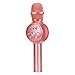 BONAOK Wireless Bluetooth Karaoke Microphone with Dynamic LED Light, Portable Handheld Magic Sound Karaoke Mic Home Party Birthday for iPhone/Android/iPad/PC/Sony(Rose Gold)