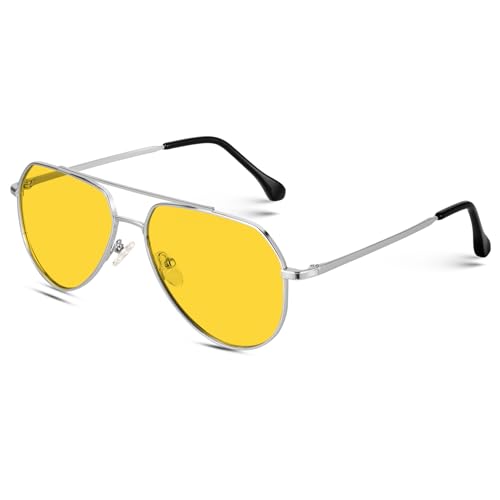 HENGOSEN Nachtsichtbrille Nachtfahrbrille Night Vision: Polarisiert Fahren Brillen Gelbe Linse Anti-Glanz Für Fahren Radfahren HENGOSEN Nachtsichtbrille Nachtfahrbrille Night Vision: Polarisiert Fahren Brillen Gelbe Linse Anti-Glanz Für Fahren Radfahren