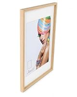 IDEAL TREND 3D Objektrahmen Bilderrahmen mit Passepartout & gehärtetem Glas Holz MDF Rahmen Foto Poster: Farbe: Natur | Format: 50x70 – Ansicht 7