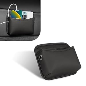Car Storage Pouch,Multi-Pocket Centre Console Storage Box,Car Interior Portable Mounting Parts,Universal for Most Cars (Black)