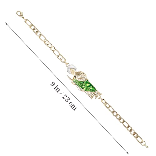 Gold Plate Saint Jude Chain ID Bracelet For Women Men,Esclava San Judas Oro laminado,Mexican cadena de san judas tadeo jewelry y2k accessories4