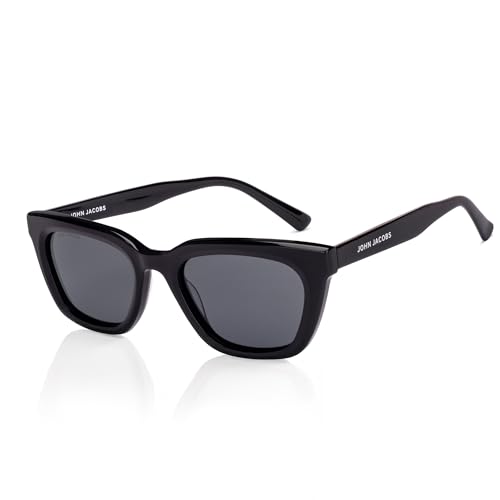 Image of John Jacobs | Full Rim Cat Eye Stylish & Premium UV Protected Sunglasses | Acetate Lines | Polarized and 100% UV Protected | Women | Extra Wide | JJ S17340