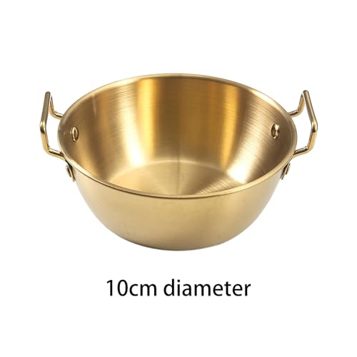 Image of Noodles Cooking Pot Milk Pot Small Ramen Pot for RV Travel Stoves Top Camping 10.5CM Gold