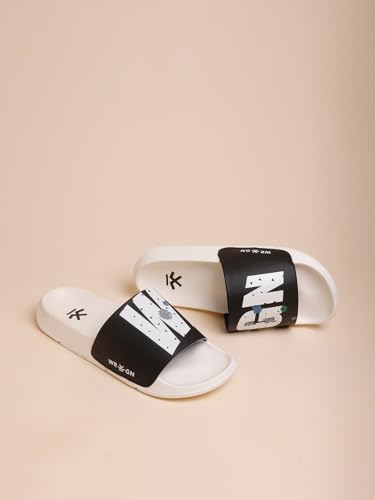 Image of WROGN Men's Anti-slip Sliders | Lightweight EVA Sole | Foam Padded Comfort