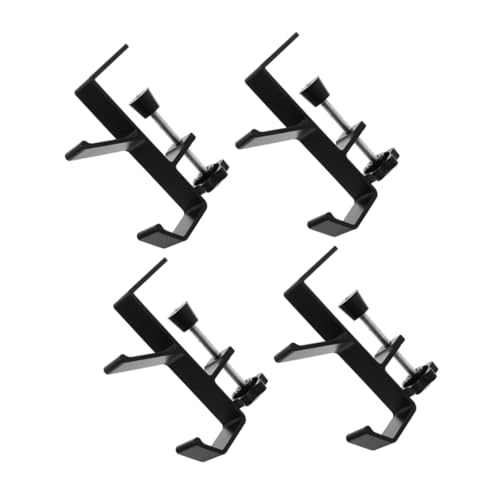 Cabilock Mantle Hooks for Christmas 4pcs No Drill Stocking Hangers Metal Adjustable Holiday Decorations