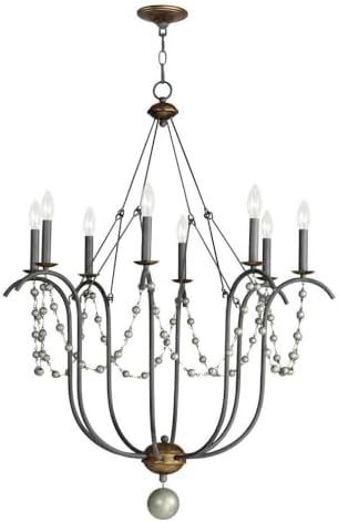 Maxim Formosa - 8 Light Chandelier-43 Inches Tall and 32 Inches Wide-Golden Noir Finish -Traditional Installation
