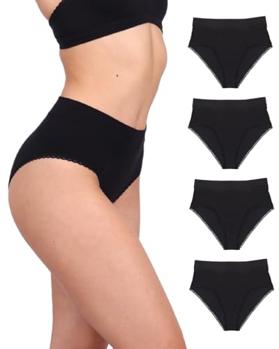 Organic Cotton High Rise Brief Underwear, 4 Pack