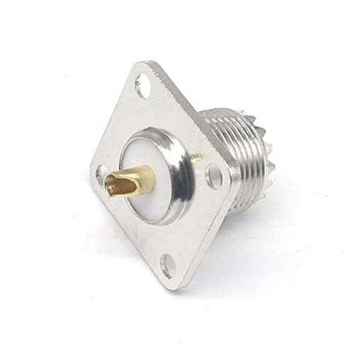 Conector UHF hembra a UHF hembra SL16-KFD con brida de placa cuadrada para panel 5