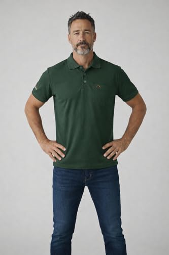 Image of Men Regular fit Polo Neck Front Pocket ||Pocket Embroidery Casual Wear T-Shirt||Half Sleeve Side on Sleeve Embroidery|| Button Closer t Shirt for Men