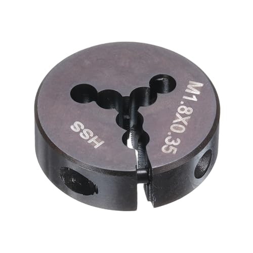 QUARKZMAN Filière Ronde M1.8 x 0.35 Métrique Filetage 20mm OD Réglable À Droite Acier Rapide (HSS) Filière Ronde Outil De Coupe De Filetage Pour Réparation De Filetage