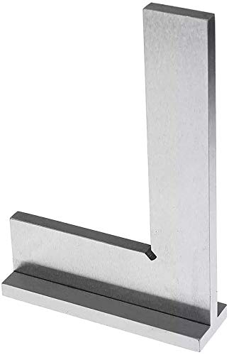 Precision Machinist Square 4 Inch Engineer Square 90 Degree Right Angle Ruler Ground Steel Hardened with Seat 100 x 70mm