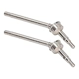 UPALDHOU 2-teiliges Vorderachsen-Set, Langlebiges CVD-Antriebswellenset aus Stahl für 1/18 RC TRX4M-Auto für Verbesserte Kraftübertragung und Geländeleistung (Silver)