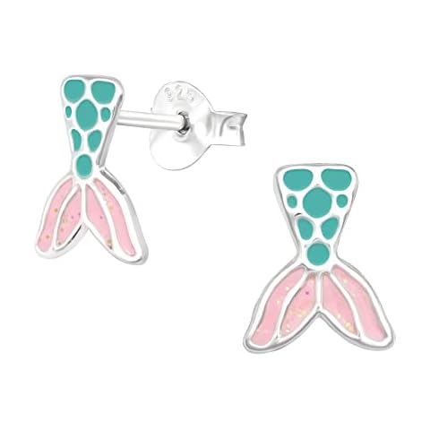 Laimons Girls Mermaid Fin Stud Earrings Cover