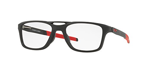 Oakley Ox8113 - Marco cuadrado para lentes graduados para hombre, calibre 7.2, negro satinado/lente de demostración, 2.087 in, Negro satinado/Lente de demostración