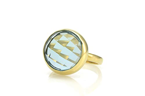 Bague en Topaze Bleue : Un Bijou en Or Durable Évitant l'Usure