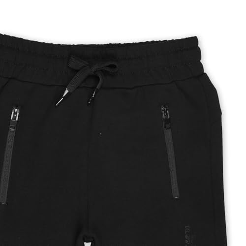 Image of Alan Jones Clothing Boys Solid Joggers Trackpant | Ribbed Hem & Waist | Drawstring Closure | Sizes 5-16 Years | Heavy GSM Fabric