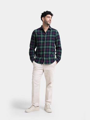 Image of GLORYBOYZ Men's Full Sleeve Checkered Casual Cotton Shirt S-2XL