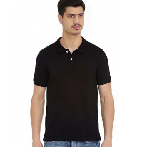 Polo homme séchage rapide noir XL performant à manches courtes UKAL