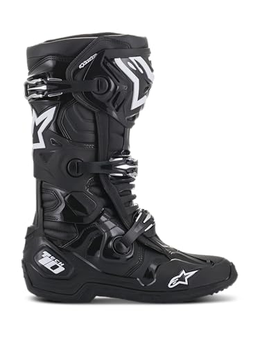 Image of Alpinestars Tech 10 Boots, High-Performance Motocross Boots, CE-Certified, 11, Black