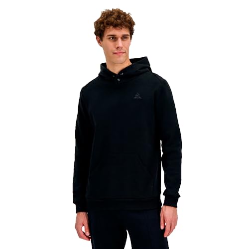 Le Coq Sportif Herren ESS T/T Hoody N°1 M Black Sweatshirt, schwarz, Large