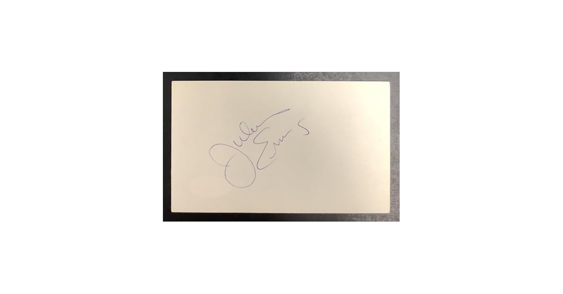 Julius Erving Signed Index Card Basketball Dr J Autograph