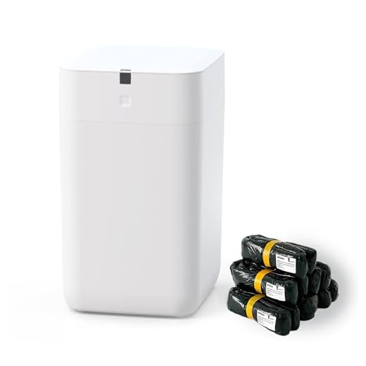 Airdeer Automatic Trash Can, 4 Gallon Self Sealing and Self-Changing Smart Trash Can, Motion Sensor, Touchless Garbage can with lid for Kitchen Bathroom Bedroom Office, 6 Refill Rings(A1, White)