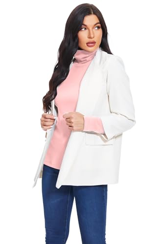 Image of TAIPOVE Cotton Fleece Lined Turtleneck Top for Women Long Sleeve Mock Turtle Neck Lightweight Sweater Thermal Underwear Shirt