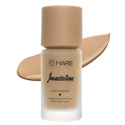 MARS SPF50 PA++++ High Coverage Liquid Foundation | Blemish Free & Blendable Foundation for Makeup (40ml) (SHADE-07)