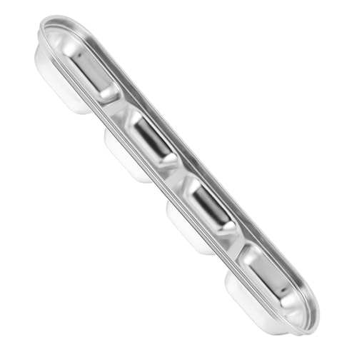 OSOLADY Korean Dinnerware Set Stainless Steel Sauce Plate Condiment Tray Western Restaurant Bbq Multicompartment