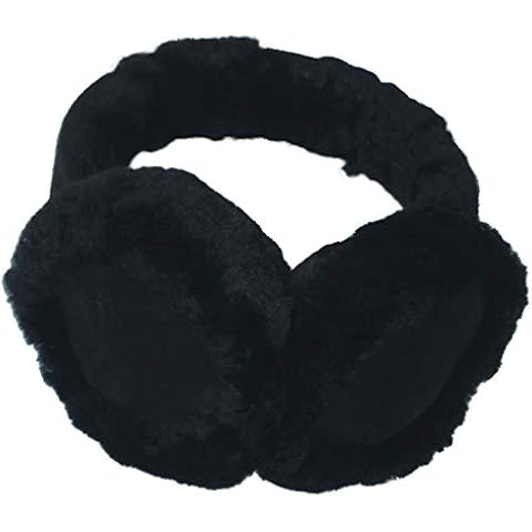 Simons Leather Black Sheepskin Ear Muffs Cover