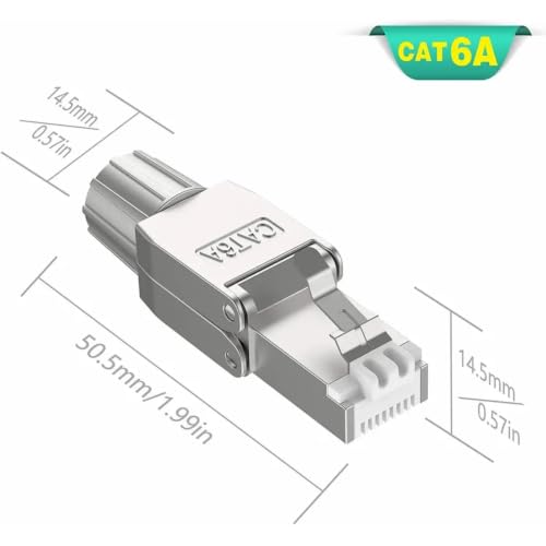 Conector de terminación RJ45 para reparar cables ethernet CAT6 UTP dañados, pack de 10 piezas 8